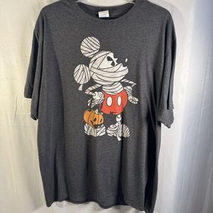 Disney Halloween Mickey Mouse Mummy T-Shirt Gray Trick or Treat Men’s XL Spooky